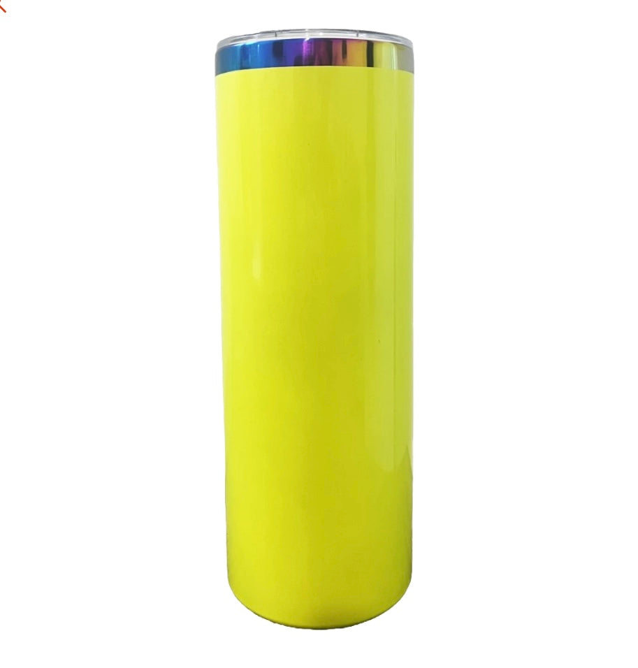 20oz rainbow layer engravable tumbler