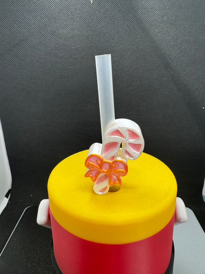 Candy cane Straw Topper
